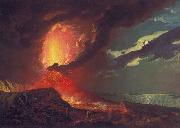 Joseph wright of derby Vesuvius in Eruption, with a View over the Islands in the Bay of Naples oil painting artist